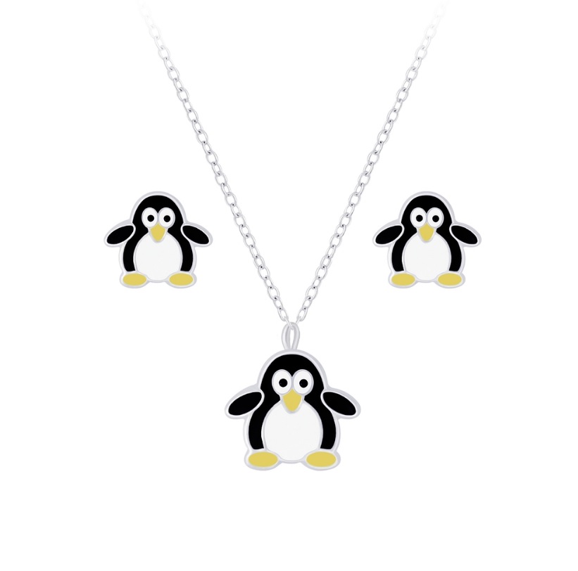 penguin set -earrings -pandea-kids